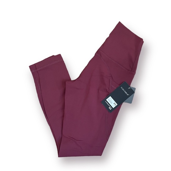 90 Degree by Reflex Red Pocket Leggings - Picture 4 of 6